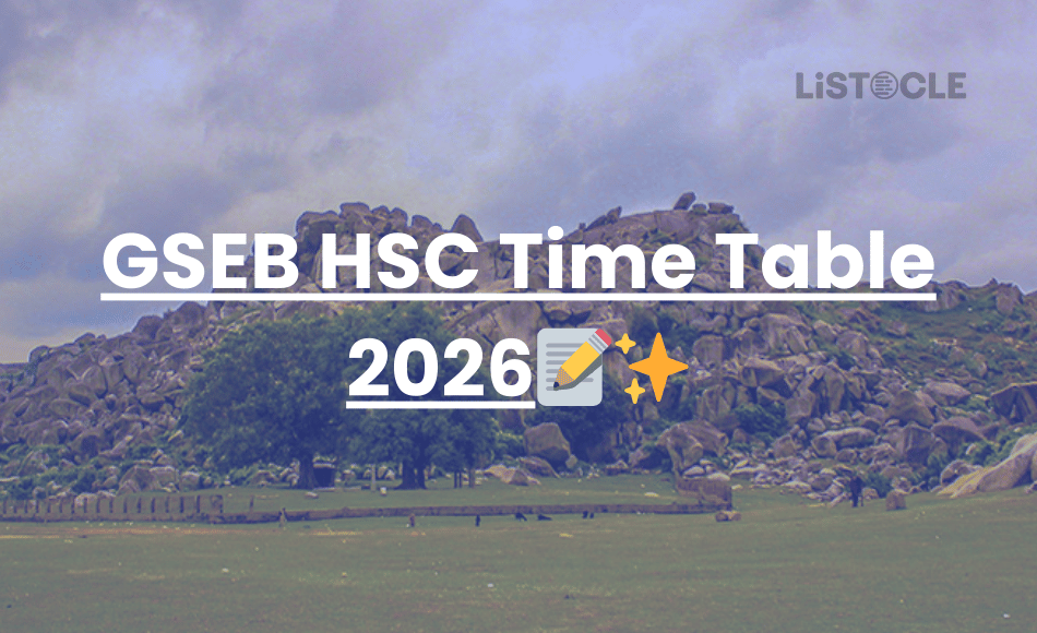 GSEB HSC Time Table 2026