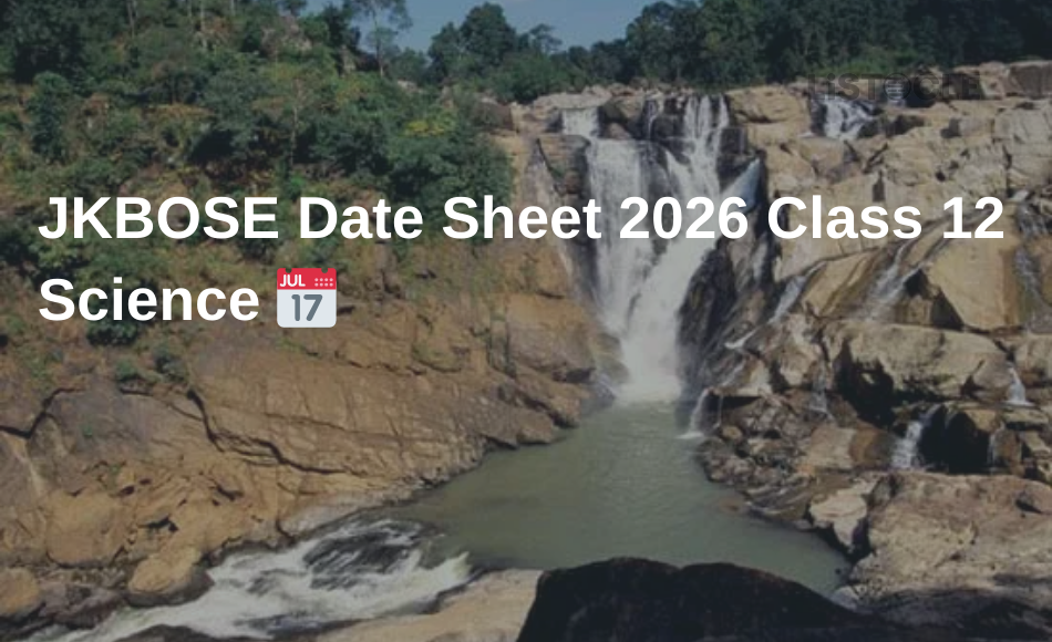 JKBOSE Date Sheet 2026 Class 12 Science