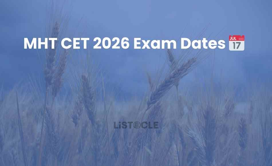 MHT CET 2026 Exam Dates