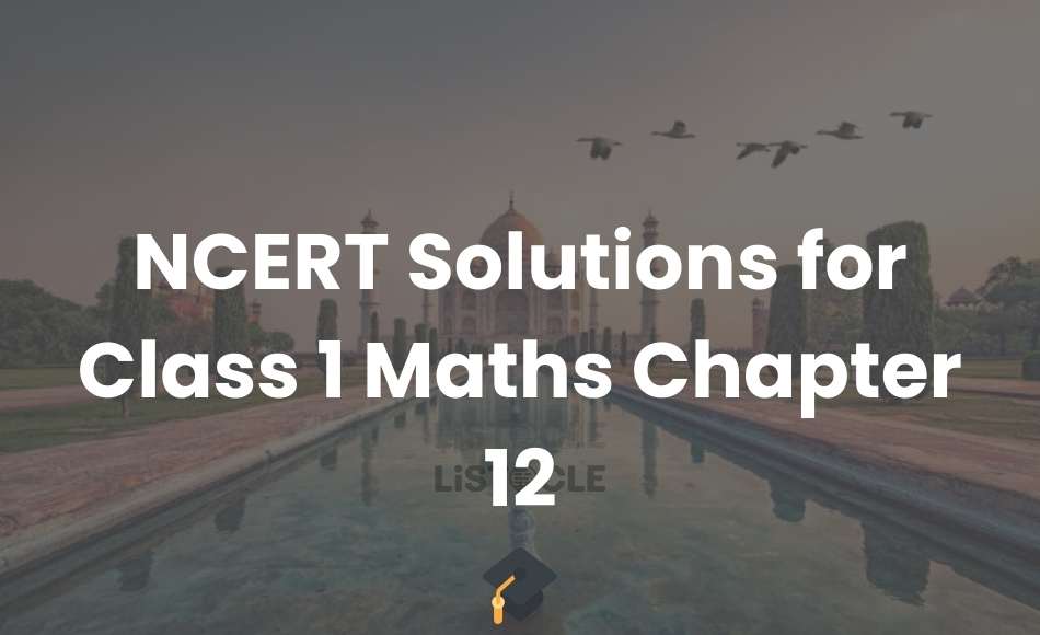 NCERT Solutions Class 1 Maths Chapter 12
