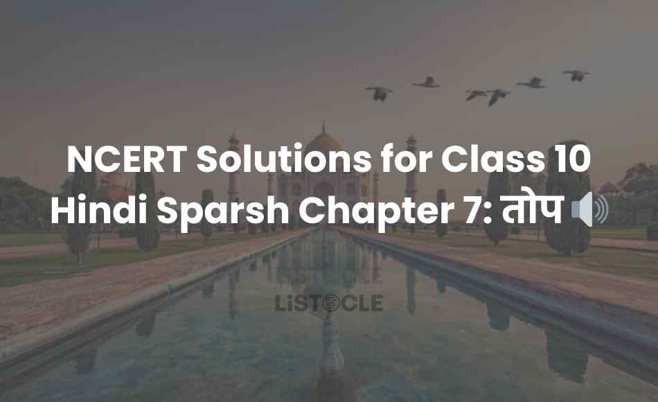 NCERT Solutions for Class 10 Hindi Sparsh Chapter 7 तोप