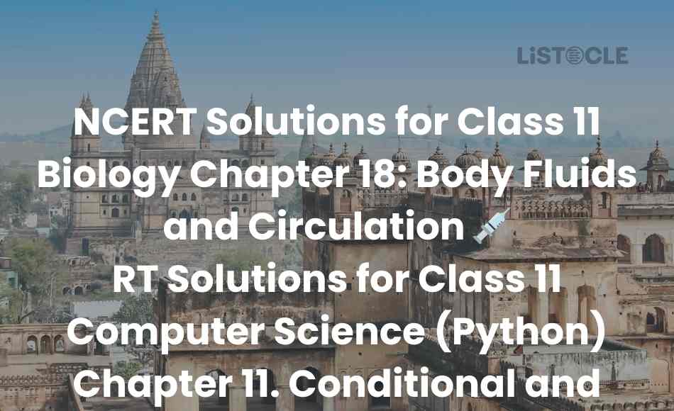 NCERT Solutions for Class 11 Biology Chapter 18 Body Fluids and Circulation