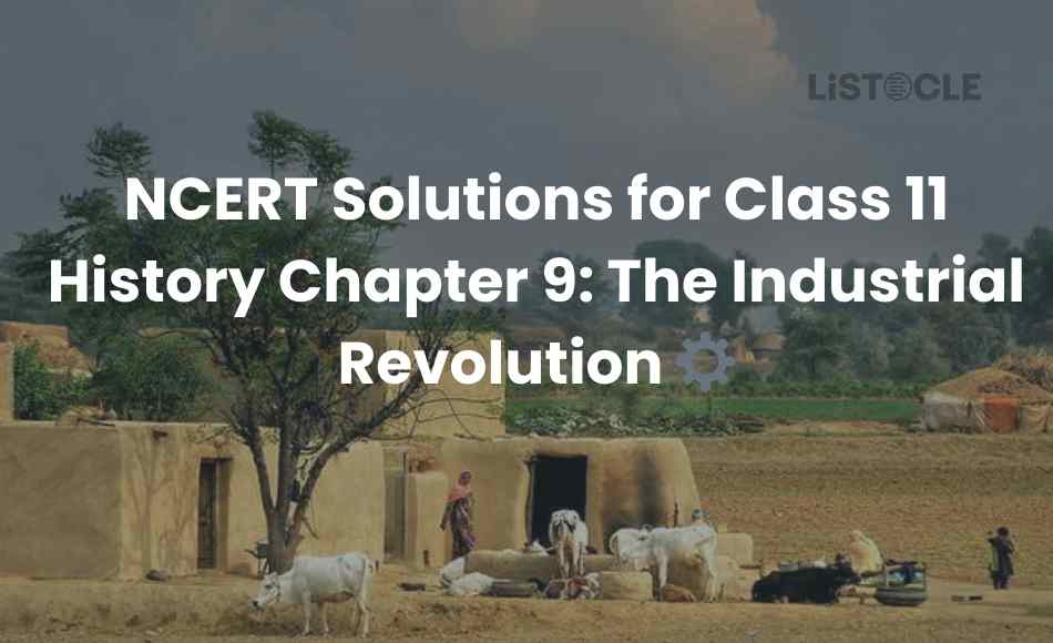 NCERT Solutions for Class 11 History Chapter 9 The Industrial Revolution