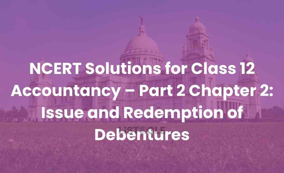 NCERT Solutions for Class 12 Accountancy – Part 2 Chapter 2 Issue and Redemption of Debentures