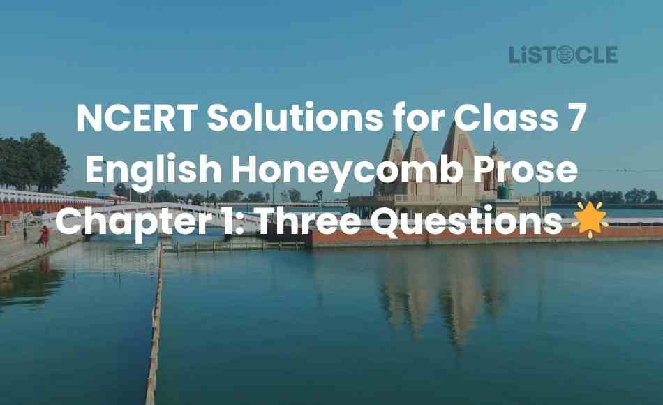 NCERT Solutions for Class 7 English Honeycomb Prose Chapter 1 Three Questions