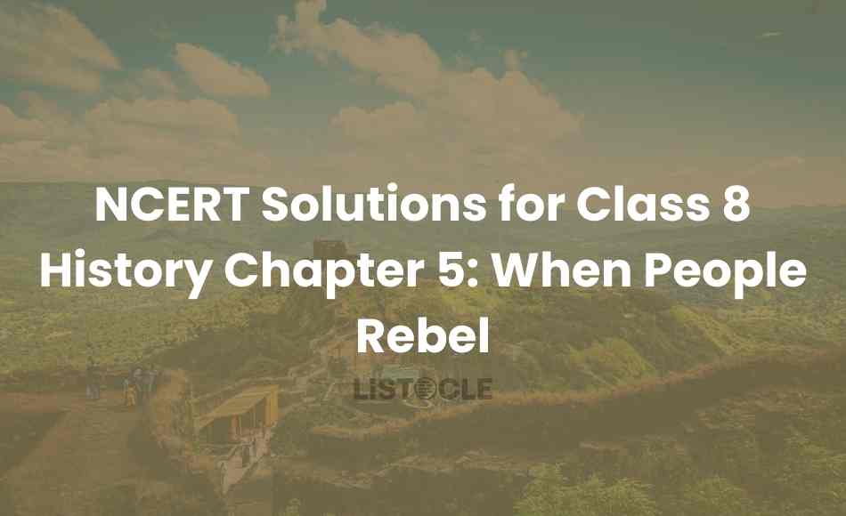 NCERT Solutions for Class 8 History Chapter 5 When People Rebel