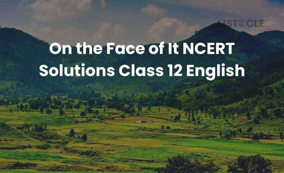 On the Face of It NCERT Solutions Class 12 English