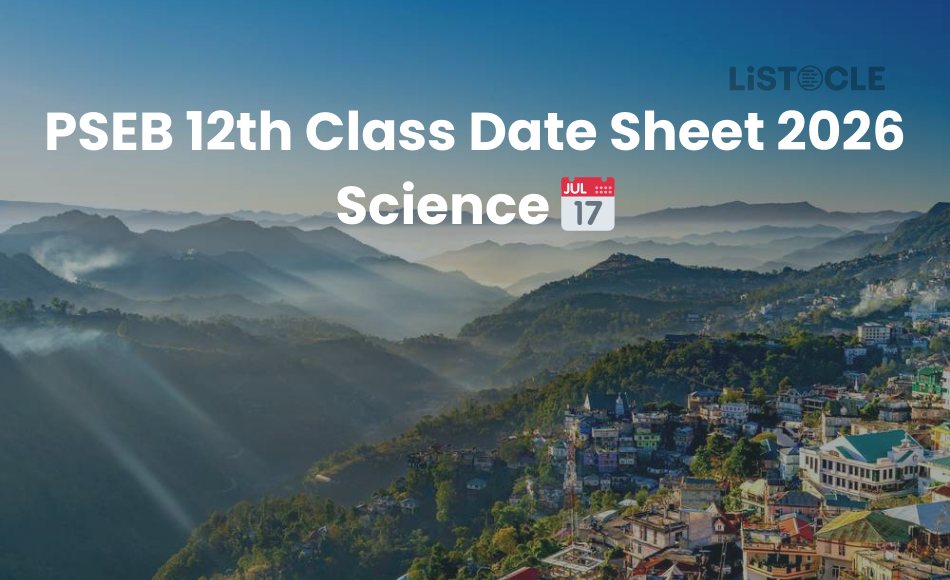 PSEB 12th Class Date Sheet 2026 Science